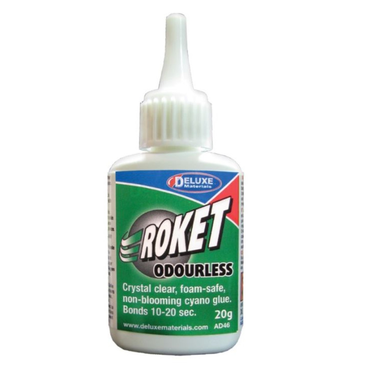 Deluxe Materials ROKET ODOURLESS Super Glue (Foam Safe, Non Blooming)